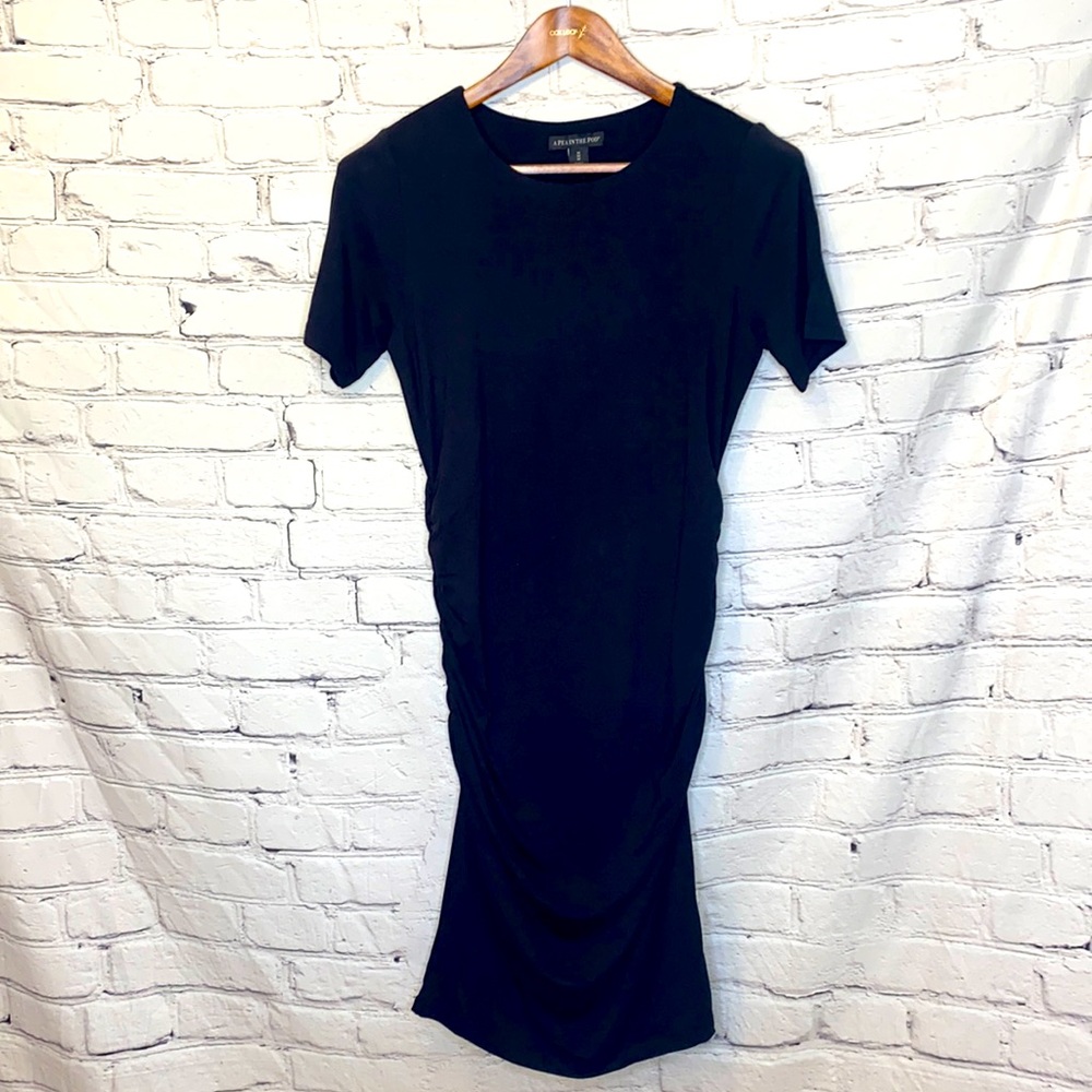 Pea in a Pod Black Short Sleeve Maternity Dress Size Medium